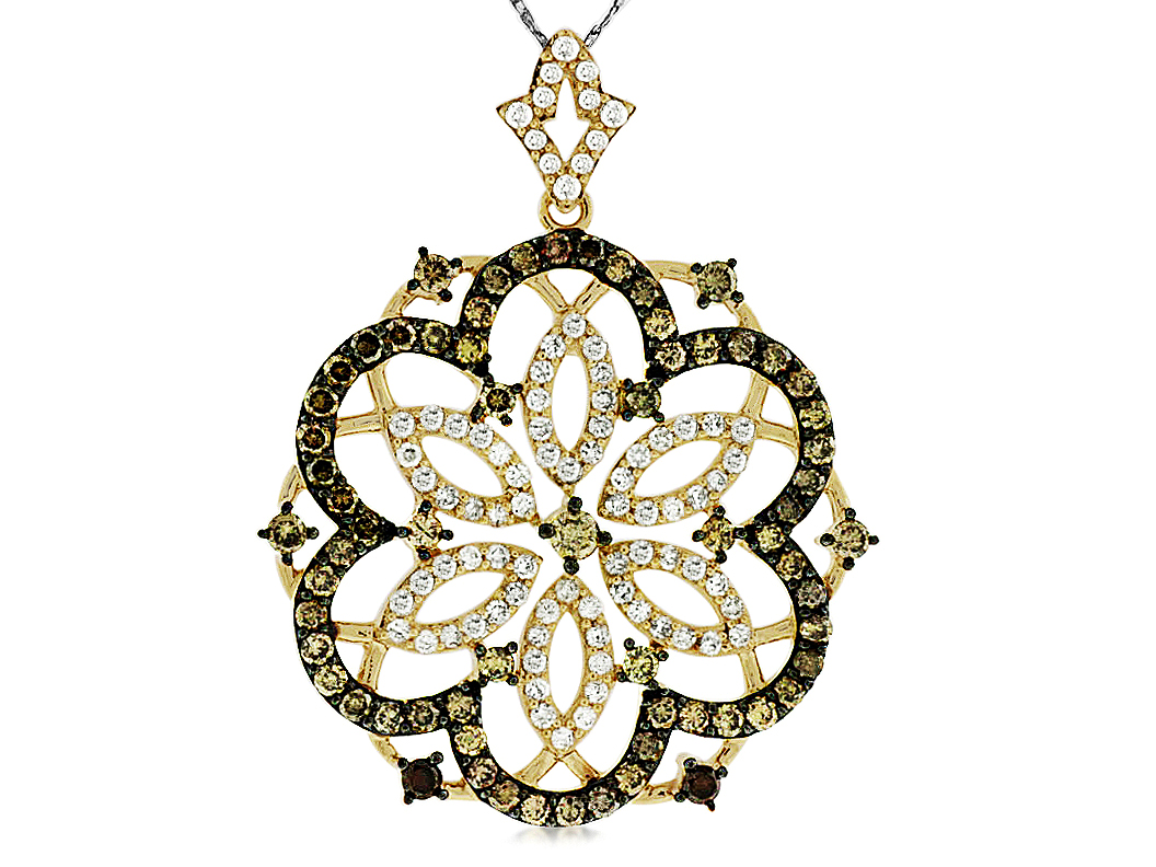 DIAMOND & MOCHA DIA NECKLACE