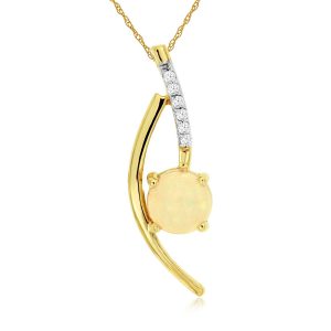 OPAL & DIAMOND PENDANT