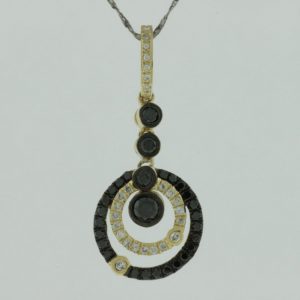 BLACK DIAMOND & DIA PENDANT
