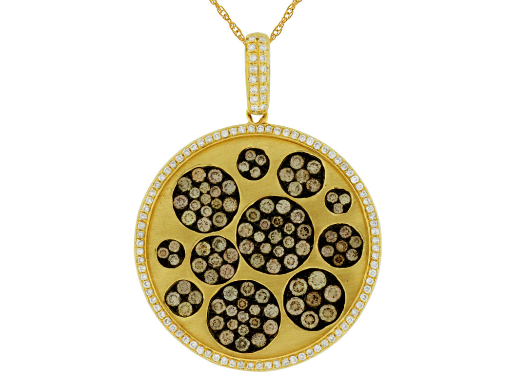 DIAMOND & MOCHA DIA PENDANT