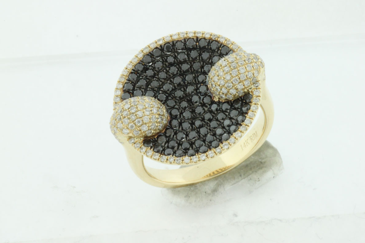BLACK DIAMOND & DIAMOND RING