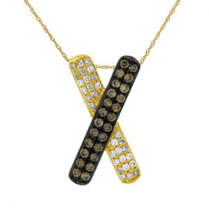 DIAMOND & MOCHA DIA PENDANT