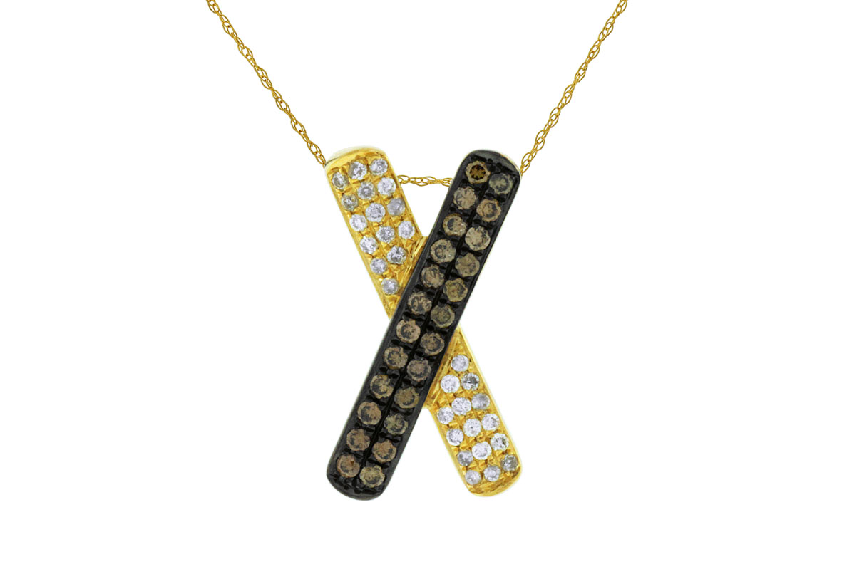 DIAMOND & MOCHA DIA PENDANT