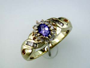 TANZANITE & DIAMOND RING
