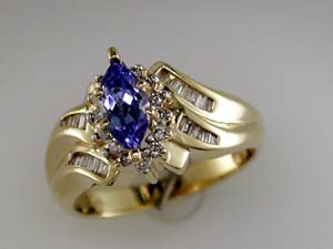 TANZANITE & DIAMOND RING