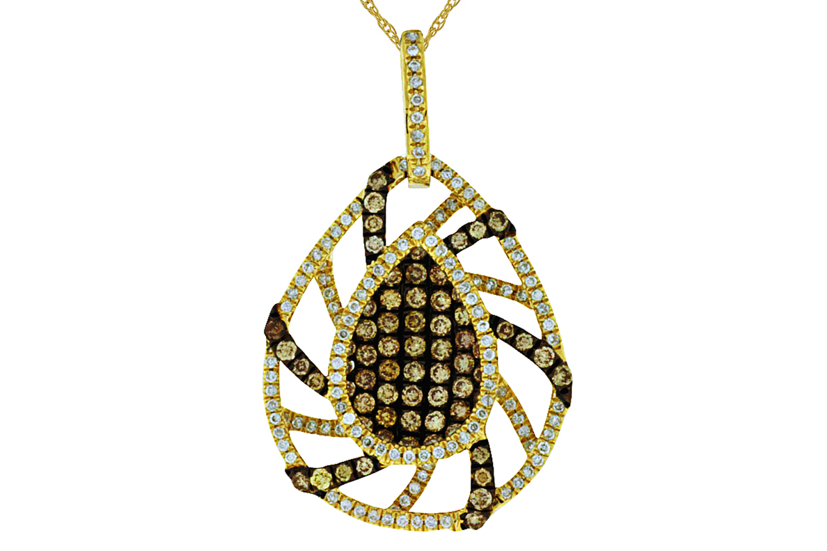 DIAMOND & MOCHA DIA PENDANT