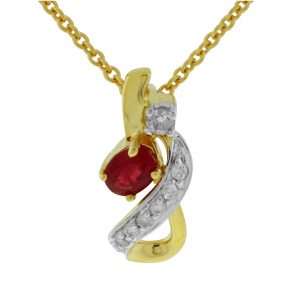 RUBY & DIAMOND PENDANT