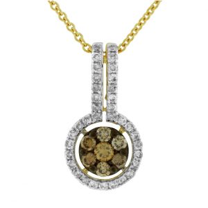 DIAMOND & MOCHA DIA PENDANT