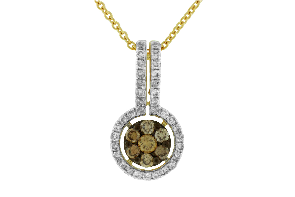 DIAMOND & MOCHA DIA PENDANT