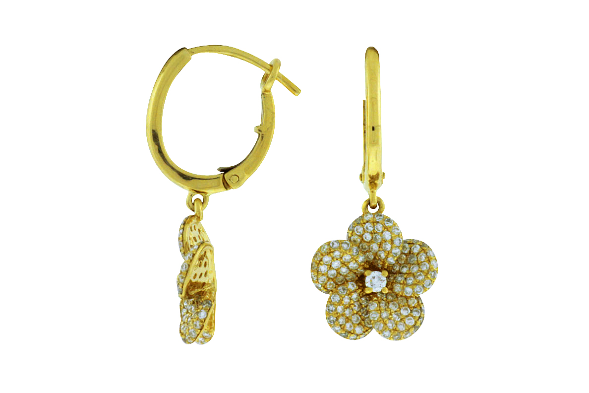 DIAMOND FLOWER EARRING