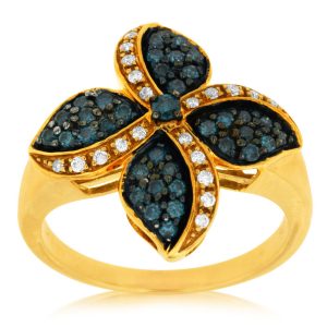 BLUE DIAMOND & DIAMOND RING