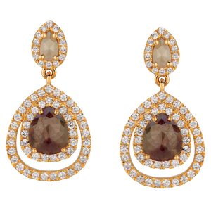 FANCY DIAMOND 18K EARRING