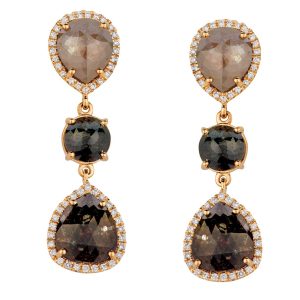 FANCY DIAMOND 18K EARRING