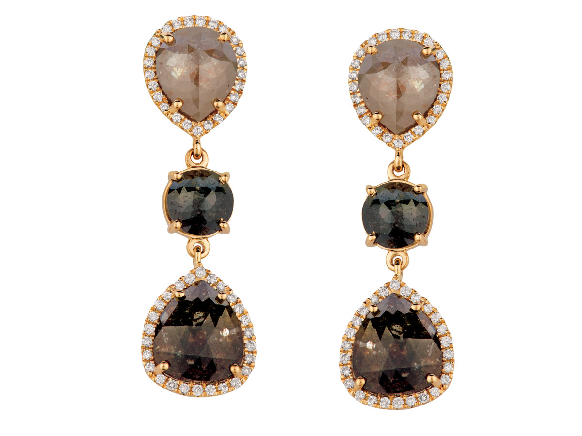 FANCY DIAMOND 18K EARRING