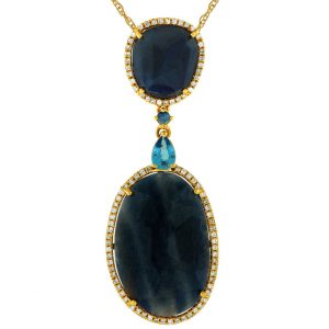 SAPPHIRE & DIAMOND PENDANT