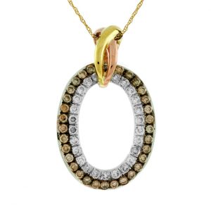 DIAMOND &MOCHA DIAMOND PENDANT