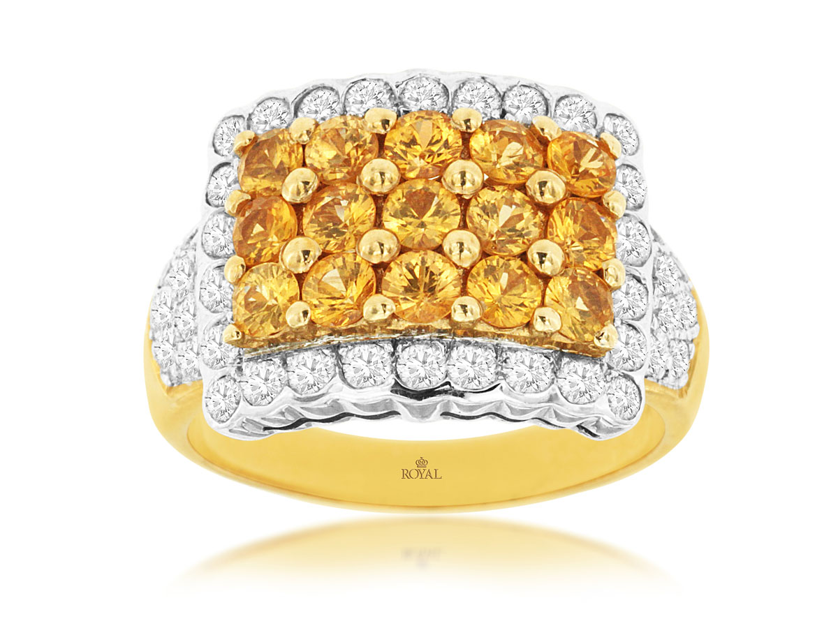 YELLOW SAPPHIRE & DIAMOND RING
