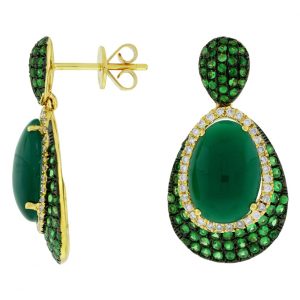 DIAMOND& G.GRNT & AGAT EARRING