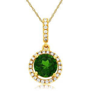RUSSALITE & DIAMOND PENDANT