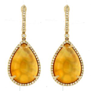 CITRINE & DIAMOND EARRING
