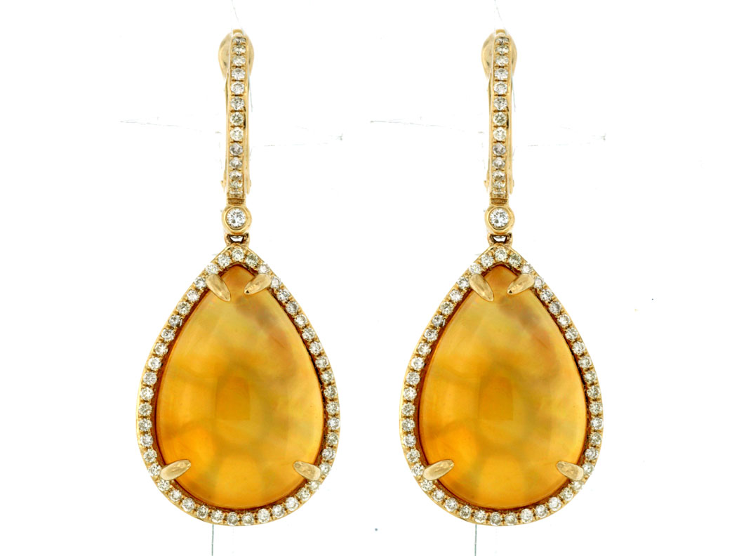 CITRINE & DIAMOND EARRING