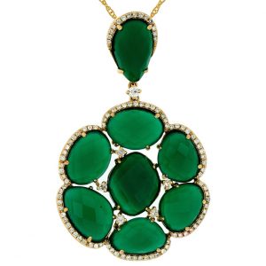 DIAMOND & AGATE PENDANT