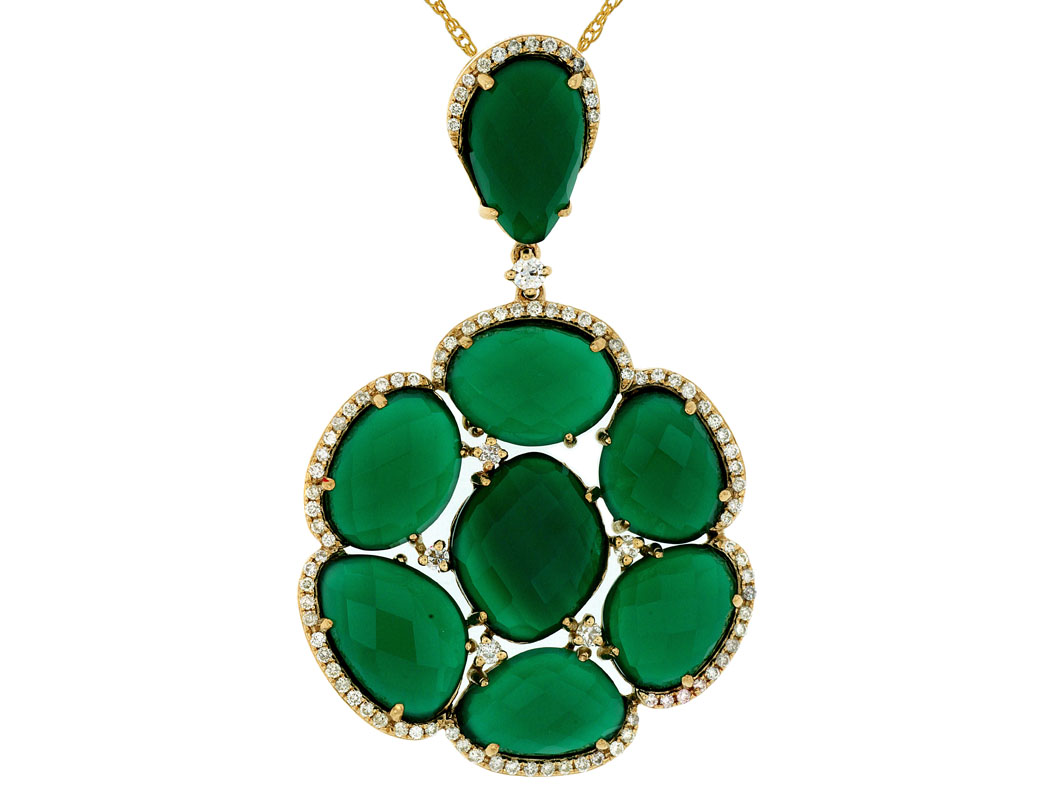 DIAMOND & AGATE PENDANT
