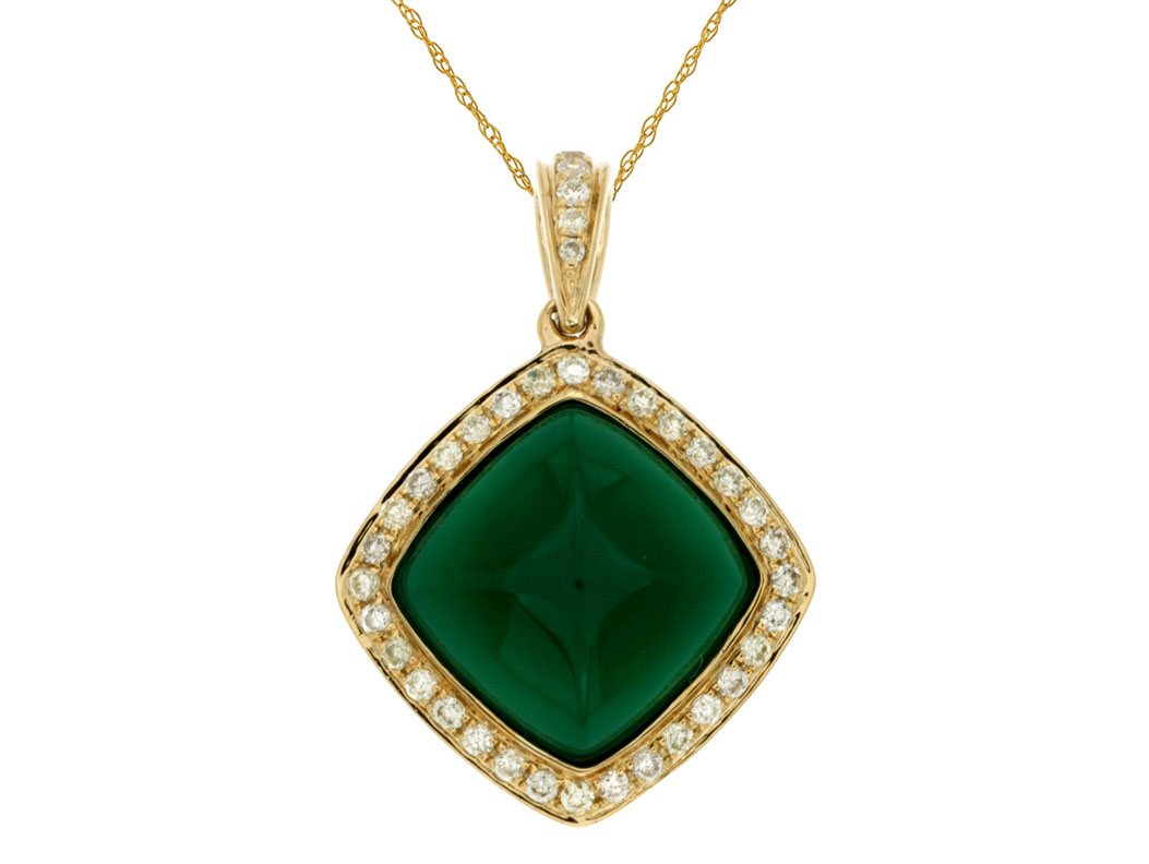DIAMOND & AGATE PENDANT