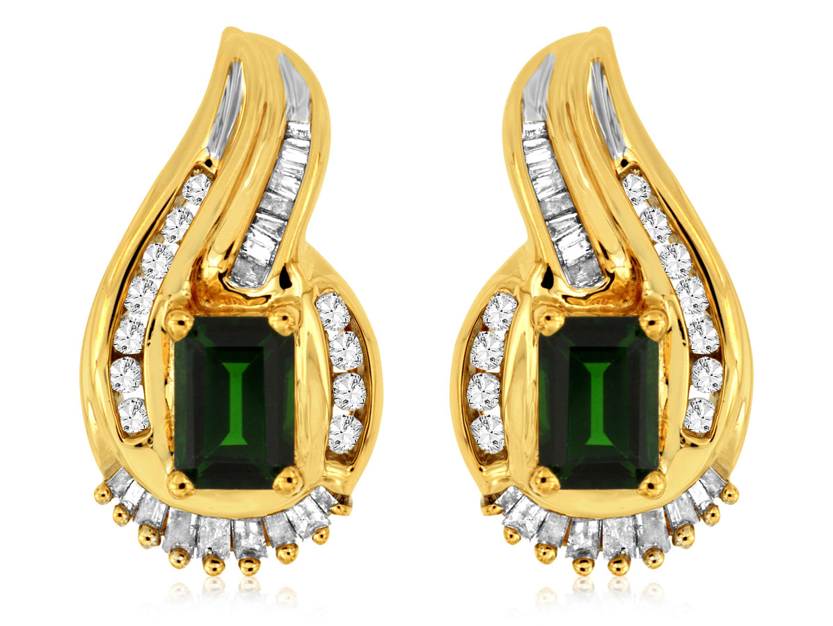 RUSSALITE & DIAMOND EARRING