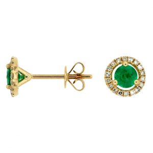 EMERALD & DIAMOND EARRING