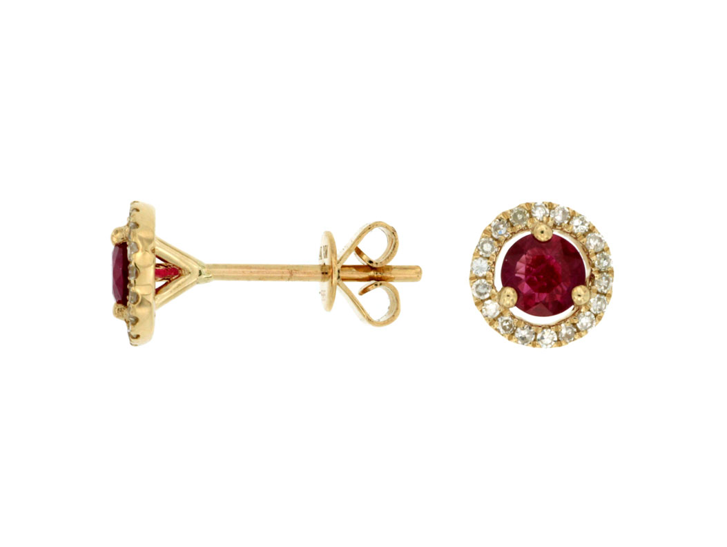 RUBY & DIAMOND EARRING
