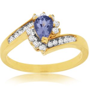 TANZANITE & DIAMOND RING