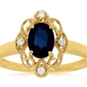 SAPPHIRE & DIAMOND RING