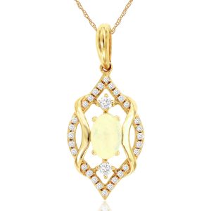 OPAL & DIAMOND PENDANT