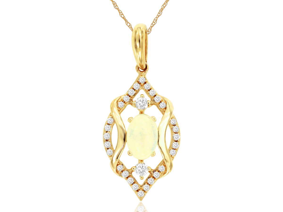 OPAL & DIAMOND PENDANT