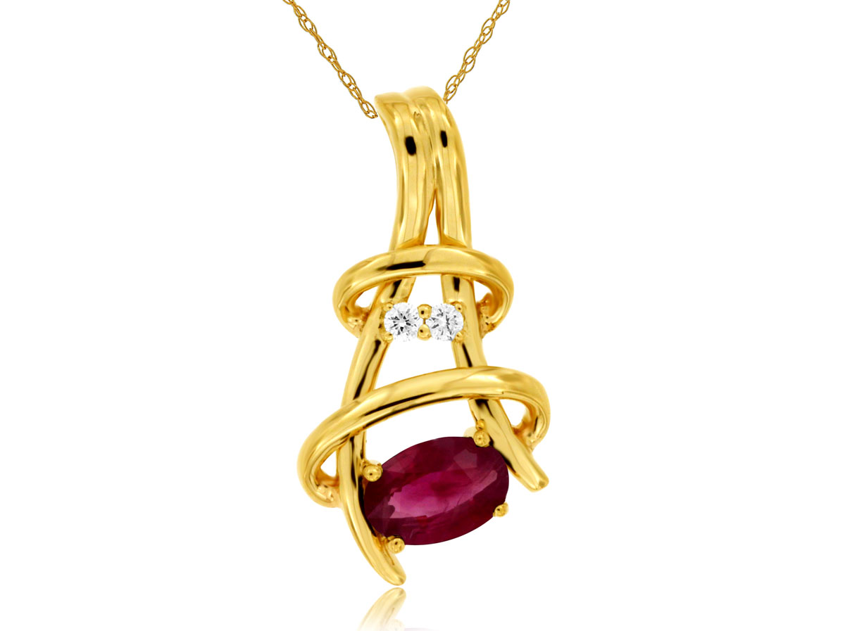 RUBY & DIAMOND PENDANT
