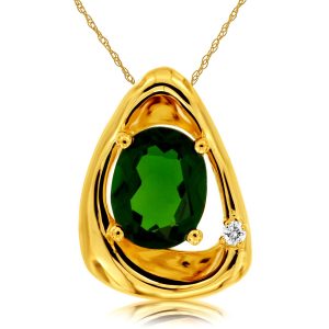 RUSSALITE & DIAMOND PENDANT