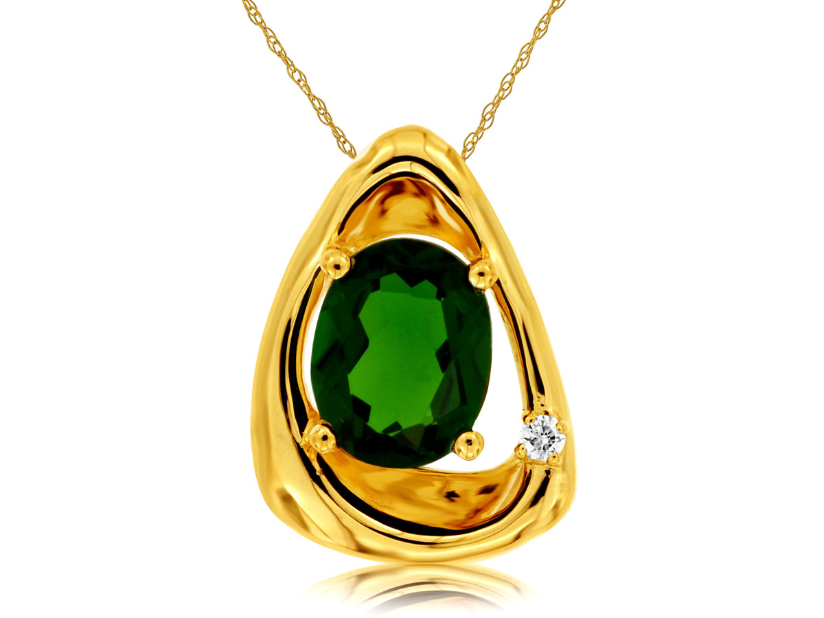 RUSSALITE & DIAMOND PENDANT