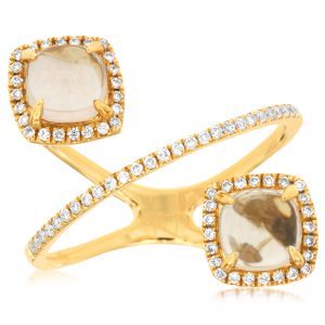 MORGANITE & DIAMOND RING