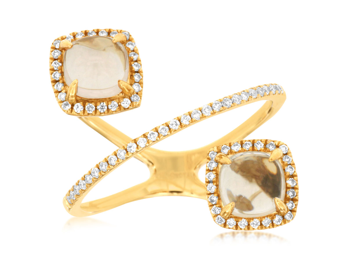 MORGANITE & DIAMOND RING