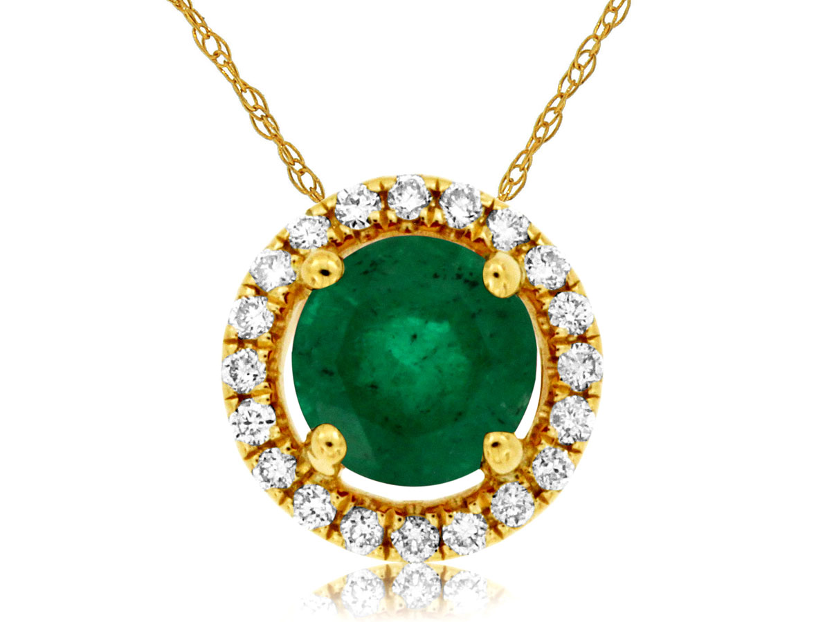 EMERALD & DIAMOND PENDANT