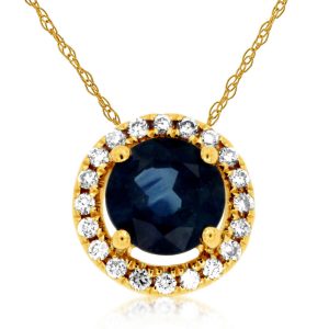 SAPPHIRE & DIAMOND PENDANT