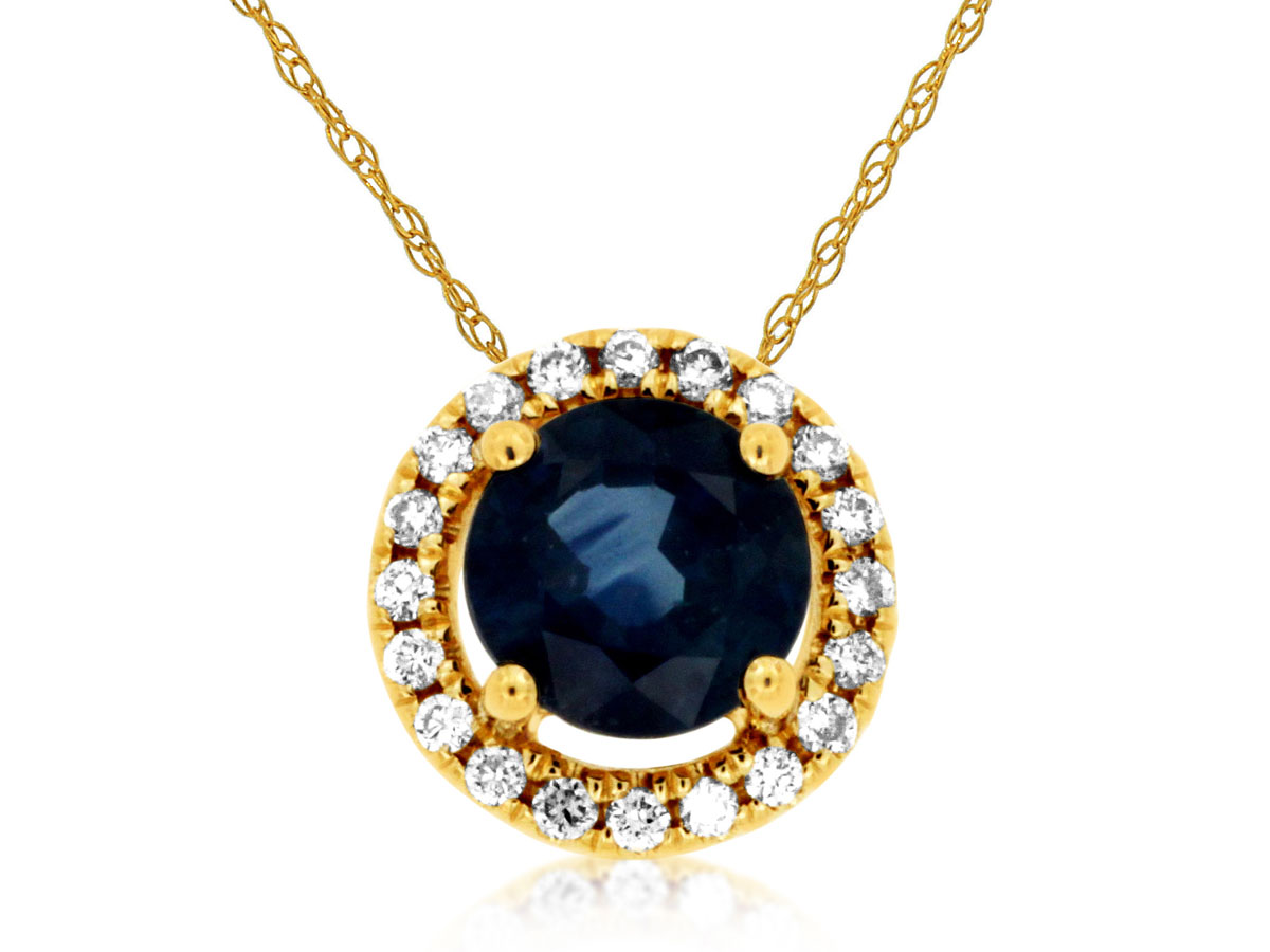 SAPPHIRE & DIAMOND PENDANT