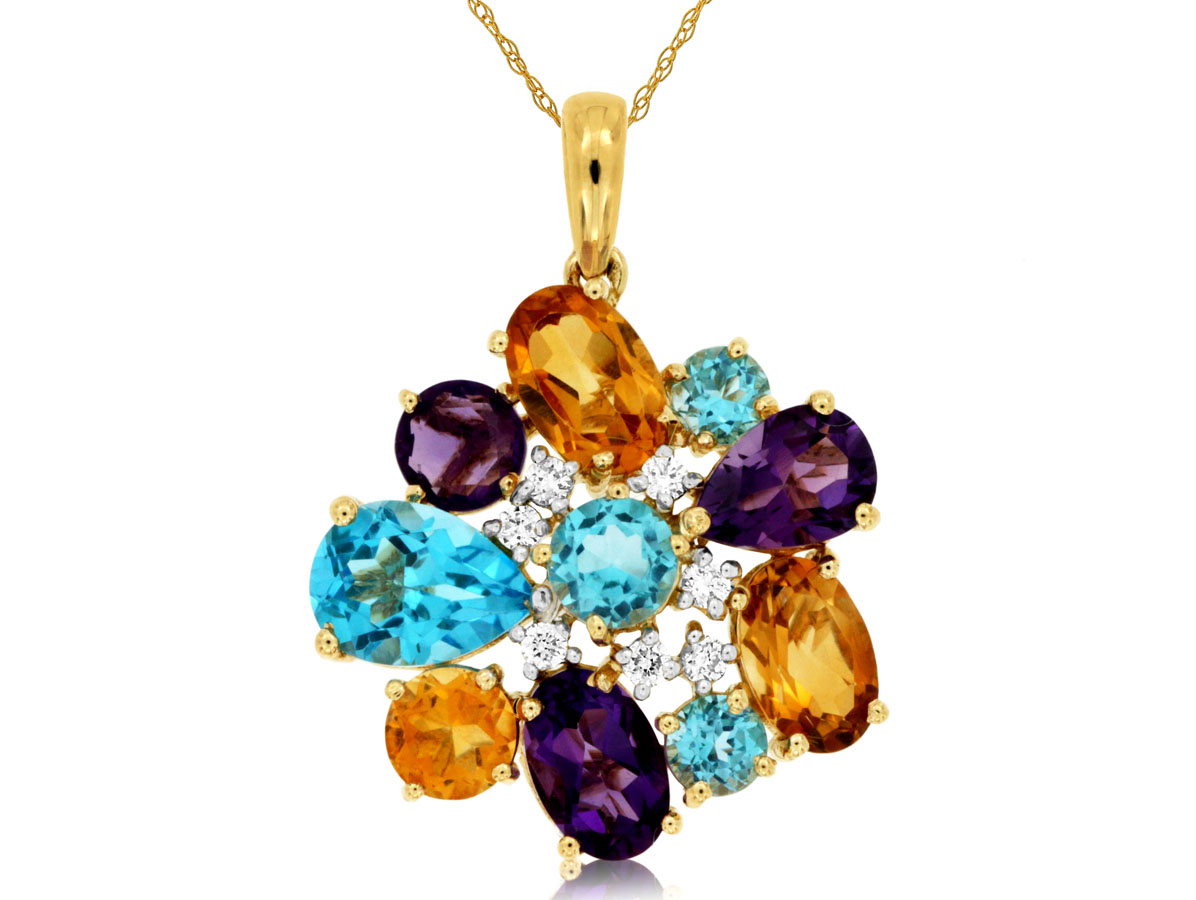 DIAMOND & SEMI PRECIOUS PNDNT