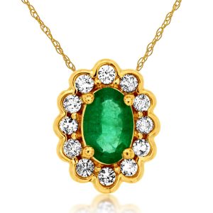 EMERALD & DIAMOND NECKLACE