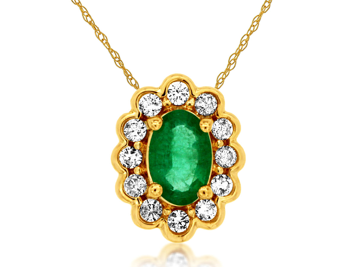 EMERALD & DIAMOND NECKLACE