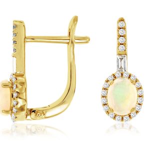 OPAL & DIAMOND EARRING