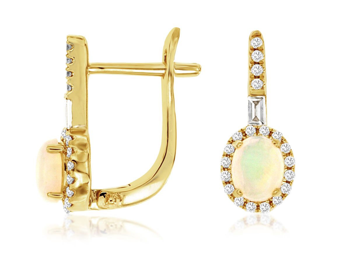 OPAL & DIAMOND EARRING