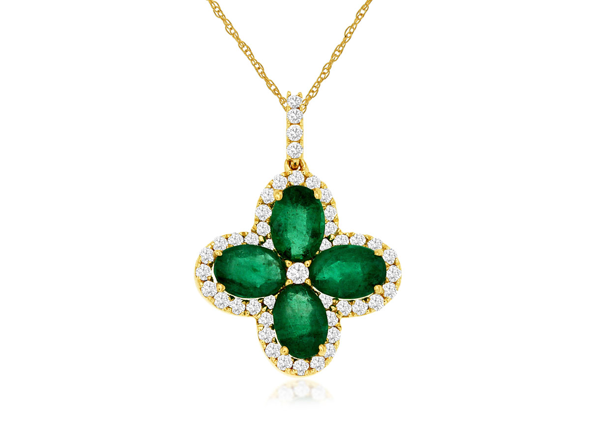 EMERALD & DIAMOND PENDANT