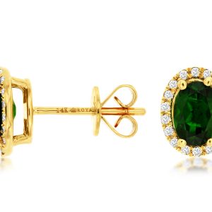 RUSSALITE & DIAMOND HALO STUDS